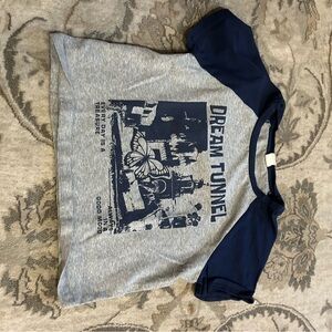 2 tees 1.Kids Dream Tunnel Tee - Gray and Navy and a pink tee with graphics